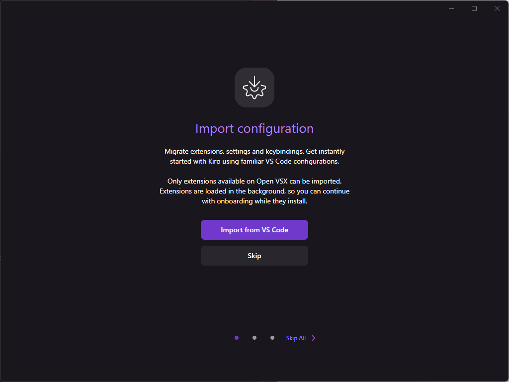 Import extensions from VSCode